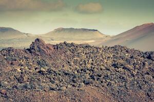 timanfaya nationaal park in lanzarote, kanarie eilanden, Spanje foto