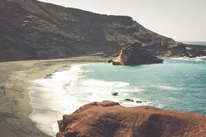 el golfo baai, western lanzarote, kanarie eilanden, Spanje foto