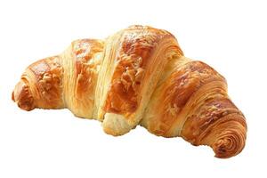 ai gegenereerd vers croissant geïsoleerd Aan wit achtergrond foto