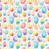 ai gegenereerd waterverf Pasen eieren patroon foto