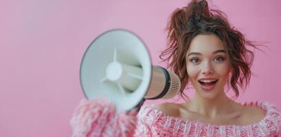 ai gegenereerd vrouw Holding haar- droger foto