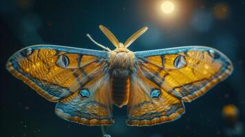 groot vlinder neergestreken Aan blad foto