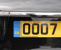 Brits auto aantal bord foto