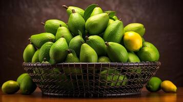 overvloedig avocado's in wireframe houder foto