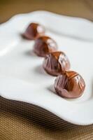 chocola snoepjes detailopname foto