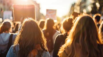 mensen demonstreren Aan de straat en strijd voor zwart leeft, lgbtq, feminisme, en gelijkheid foto