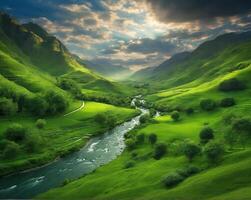 groen natuurlijk landschap verbijsterend foto