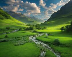 groen natuurlijk landschap verbijsterend foto