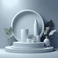 realistisch 3d podium ontwerp tafereel voor Product Scherm of mockup jpg het dossier foto