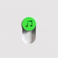 groen knop audio symbool 3d illustratie foto