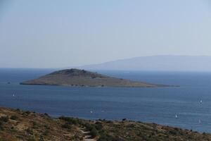 visie over- de middellandse Zee zee Bij bodrum, kalkoen foto