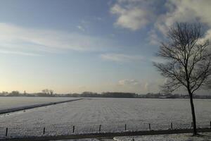 winter landschap in de Nederland foto