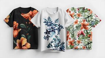 4 3d t-shirt mockups foto