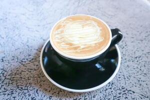 karamel latte koffie of koffie of heet koffie, latte koffie foto