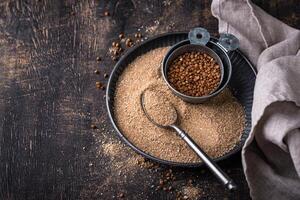 gluten vrij gezond biologisch boekweit meel foto