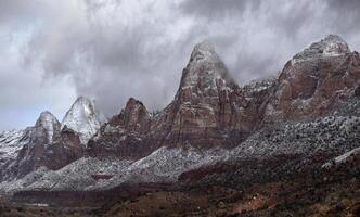 Zion nationaal park winter foto