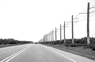 lang snelweg noorden carolina foto