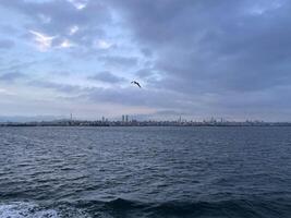 visie van de Aziatisch een deel van Istanbul Bij zonsondergang foto