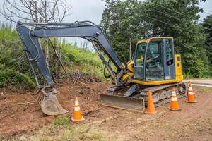 bulldozer Bij bouw plaats foto