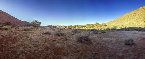 afbeelding van de uniek landschap van de tiras bergen Aan de rand van de namib woestijn in Namibië foto