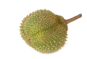 durian fruit, geïsoleerd Aan wit achtergrond. concept, tropisch en seizoensgebonden fruit in Thailand. landbouw gewassen. Daar zijn verschillend rassen in Thailand. koning van vruchten. foto