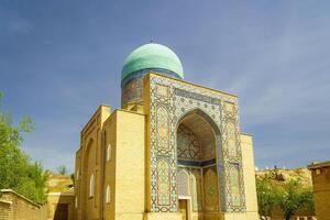 de oude mausoleum van Shakh-i-zinda, de graf van leven koning, gedurende de regeren van amir temur in samarkand. foto