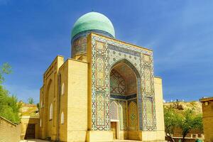 de oude mausoleum van Shakh-i-zinda, de graf van leven koning, gedurende de regeren van amir temur in samarkand. foto