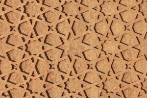 meetkundig traditioneel Islamitisch ornament. fragment van een mozaïek. foto