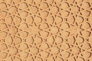 meetkundig traditioneel Islamitisch ornament. fragment van een mozaïek. foto
