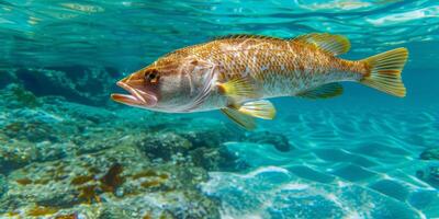 tropische vissen onder water foto