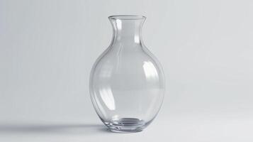 transparant vaas Aan wit achtergrond foto