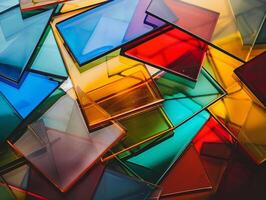 kleurrijk glas tegels samenstelling foto