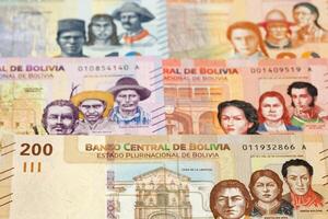 Boliviaanse boliviano een bedrijf achtergrond foto