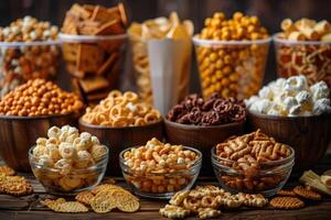 vers snacks Product met mand professioneel reclame voedsel fotografie foto