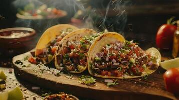 vers Mexicaans taco's en ingrediënten. foto