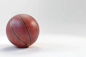 basketbal bal over- wit achtergrond foto
