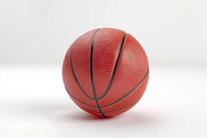 basketbal bal over- wit achtergrond. basketbal bal over- wit achtergrond foto
