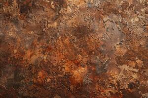 leeg bruin roestig steen of metaal oppervlakte textuur. lang banier formaat. foto