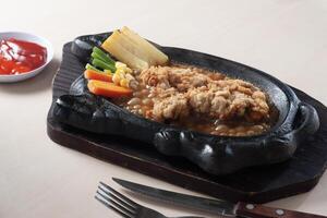 steak ayam Kremes of krokant kip steak foto