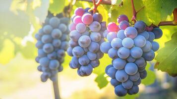 druiven aan de wijnstok foto