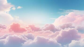 zonsondergang lucht wolk achtergrond met levendig roze en blauw kleuren foto
