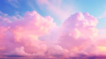 dromerig roze wolk achtergrond ideaal voor fantasierijk en sereen ontwerpen foto