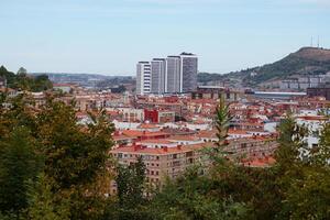 Bilbao stad visie, Bilbao, Spanje, reizen bestemmingen foto