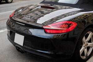 Minsk, Wit-Rusland, april 24, 2024 - sport- porsche boxster coupe foto