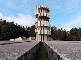 monument naar de revolutie in kozara, Bosnië en herzegovina. Joegoslavië monument herdenken de worstelt van de partizaan gedurende wereld oorlog 2. foto