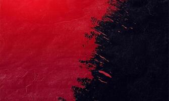 dynamisch rood en zwart borstel beroerte banier achtergrond, ideaal voor canva ontwerpen. foto