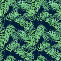 naadloze patroon palmboom laat bladgoud en contouren op de achtergrond. voor textiel, verpakkingen, stoffen, wallpapers, achtergronden, uitnodigingen. zomer tropen foto