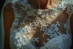 ai gegenereerd hoog kwaliteit foto van bruiloft jurk voor bruid.