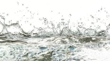 ai gegenereerd water en lucht bubbels over- wit achtergrond water en lucht bubbels over- wit achtergrond foto