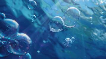 ai gegenereerd bubbels onderwater- 10 foto